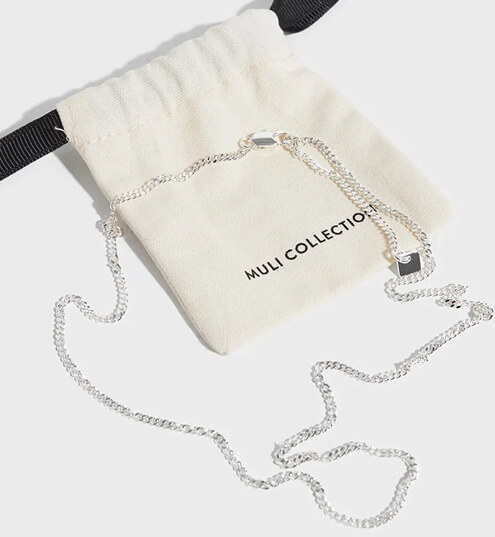 Minimalist silver chain necklace