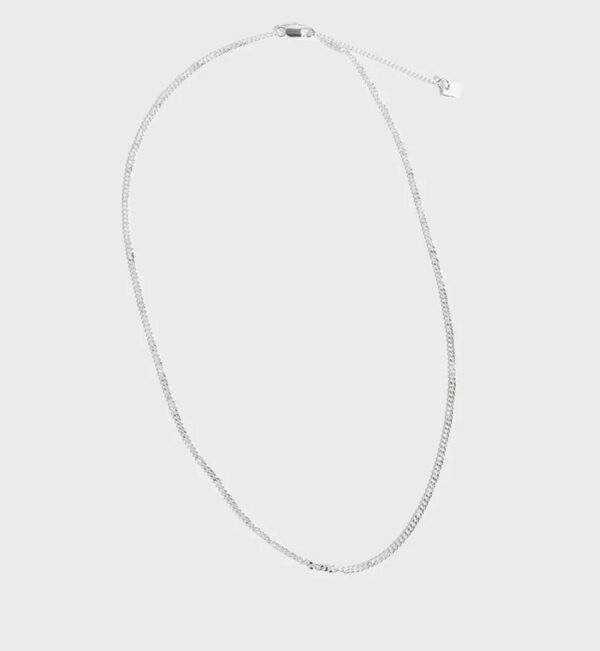 Minimalist silver chain necklace