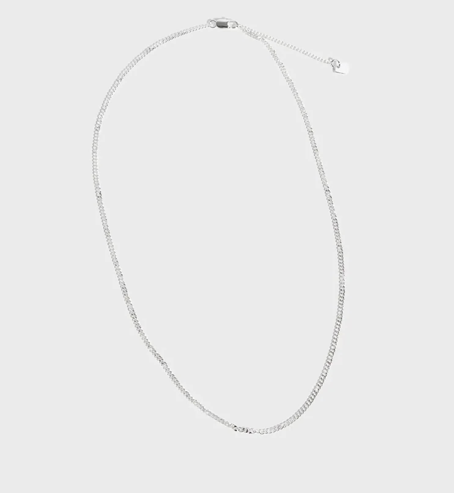 Minimalist silver chain necklace - Image 2
