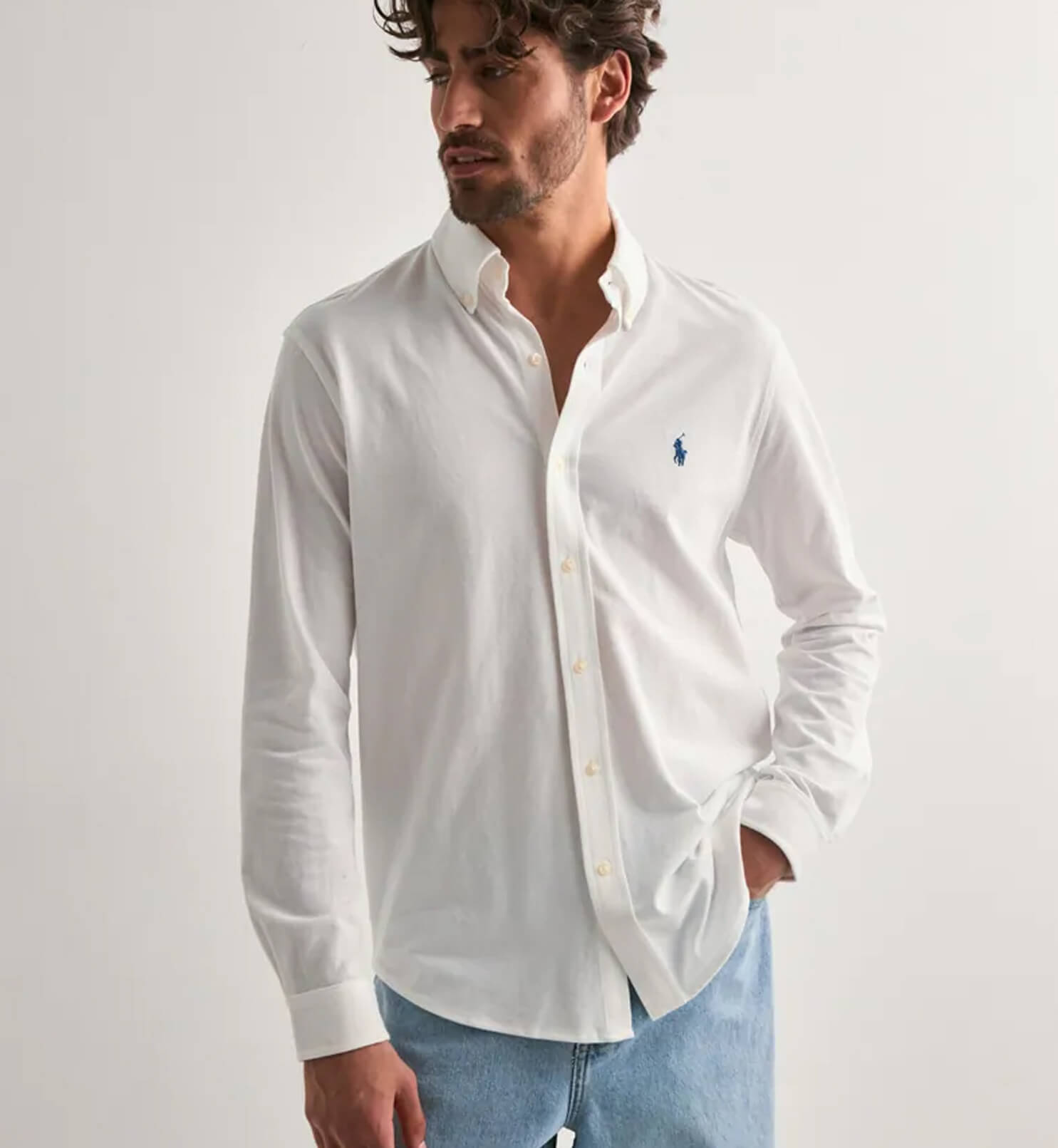 Classic white cotton shirt - Image 2