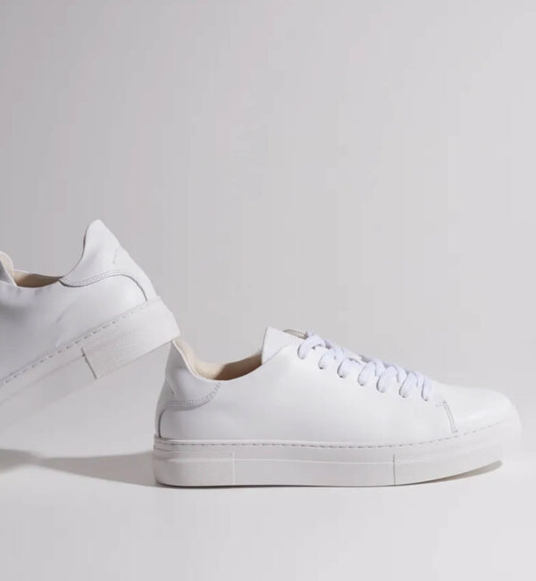 White leather sneakers