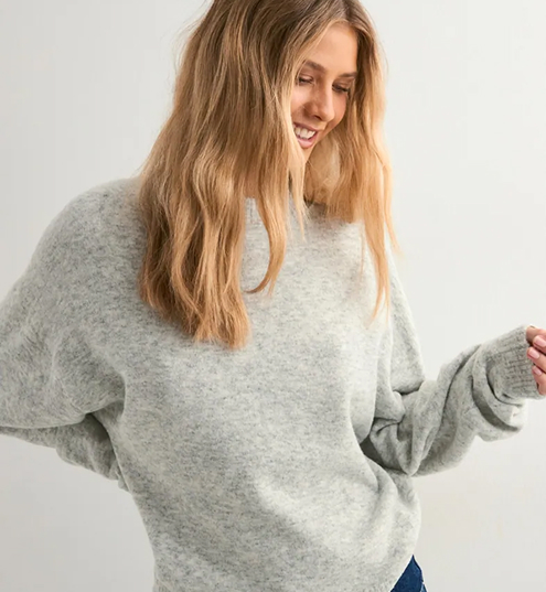 Cozy grey wool sweater